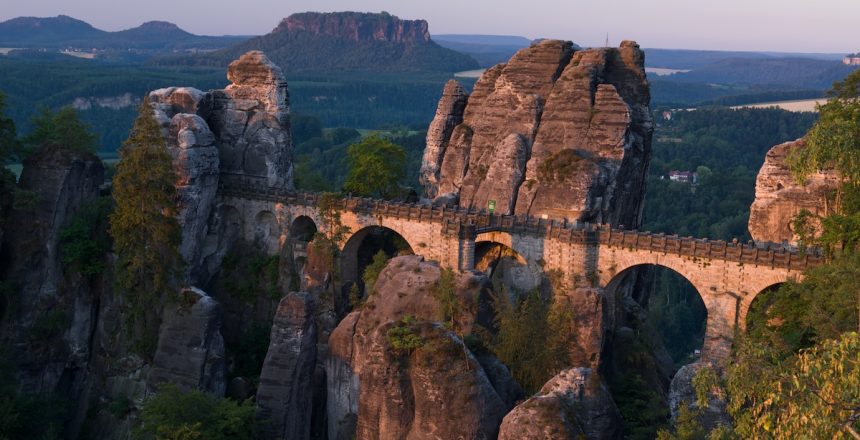 Elbsandstein Basteibrücke Morgen